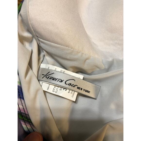 Kenneth Cole Ladies Tankini 2 Piece Swimsuit 34 B/C Medium Multicolor white blue - Picture 8 of 8